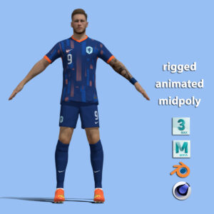 T-Pose Rigged Weghorst Netherlands Euro 2024