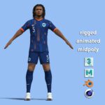 T-Pose Rigged Nathan Ake Netherlands Euro 2024