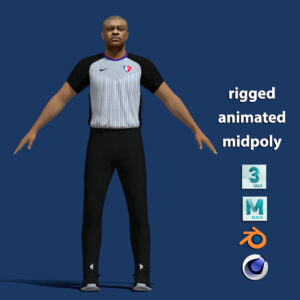 T-Pose Rigged Tony Brothers NBA referee
