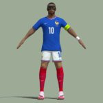 T-Pose Rigged Mbappe France Euro 2024