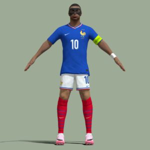 T-Pose Rigged Mbappe France Euro 2024