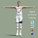 T-Pose rigged Diana Taurasi WNBA
