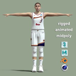 T-Pose rigged Diana Taurasi WNBA