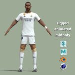 T-Pose Rigged Kylian Mbappe Real Madrid