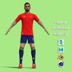 T-Pose Rigged Pablo Sarabia Spain Euro 2024