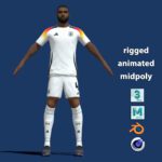 T-Pose Rigged Jonathan Tah Germany Euro 2024