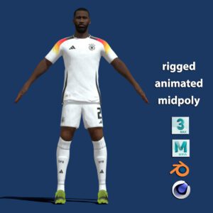 T-Pose Rigged Rudiger Germany Euro 2024