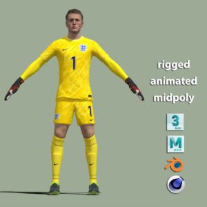 T-Pose Rigged Jordan Pickford England Euro 2024
