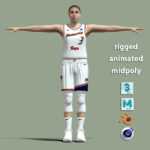 T-Pose rigged Diana Taurasi WNBA