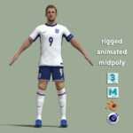 T-Pose Rigged Harry Kane England Euro 2024