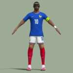 T-Pose Rigged Mbappe France Euro 2024