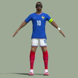 T-Pose Rigged Mbappe France Euro 2024