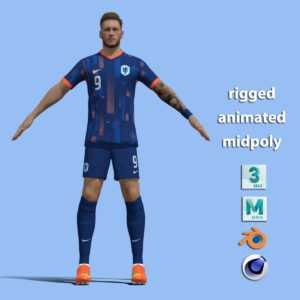 T-Pose Rigged Weghorst Netherlands Euro 2024
