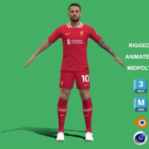 3D Rigged Alexis Mac Allister Liverpool 2025