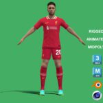3D Rigged Diogo Jota Liverpool 2025