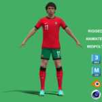 3D Rigged Joao Felix Portugual Euro 2024