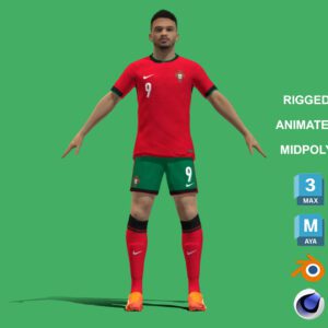 3D Rigged Goncalo Ramos Portugual Euro 2024