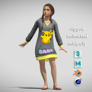 3D Rigged Little Girl
