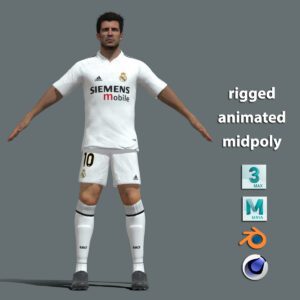 T-Pose Rigged Luis Figo Real Madrid