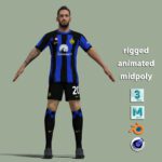 T-Pose Rigged Hakan Calhanoglu Inter Milan