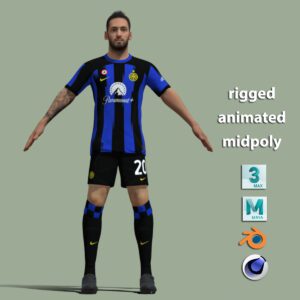 T-Pose Rigged Hakan Calhanoglu Inter Milan
