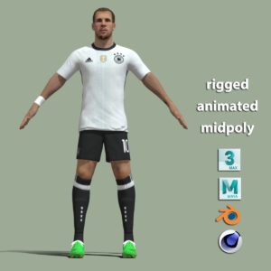 T-Pose Rigged Lukas Podolski Germany 2016