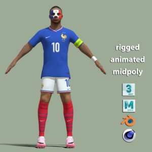 T-Pose Rigged Kylian Mbappe Euro 2024