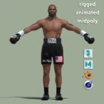 T-Pose Rigged Mike Tyson