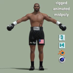 T-Pose Rigged Mike Tyson