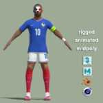 T-Pose Rigged Kylian Mbappe Euro 2024