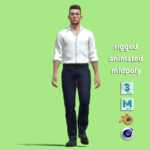 3d rigged Business man
