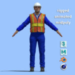 T-Pose Rigged Construction Worker