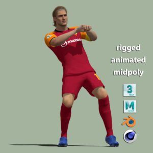 3D Rigged Totti AS Roma