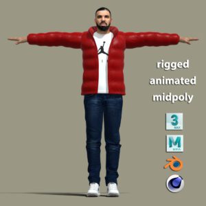 T-Pose Rigged Drake rapper