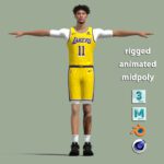 T-Pose Rigged Jaxson Hayes Los Angeles Lakers