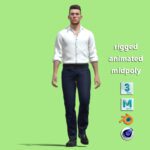 3d rigged Business man