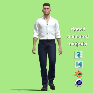 3d rigged Business man