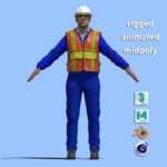 T-Pose Rigged Construction Worker