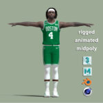 T-Pose Rigged Jrue Holiday Boston Celtics