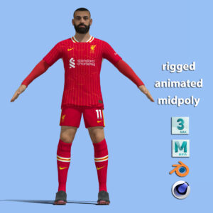 T-Pose Rigged Mohamed Salah Liverpool 24-25
