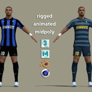 T-Pose Rigged Adriano Leite Inter Milan 2006