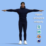 T-Pose Rigged Sport man