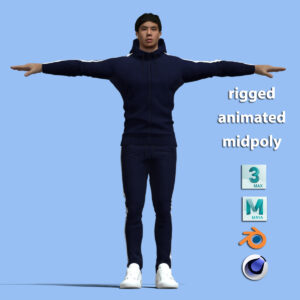 T-Pose Rigged Sport man