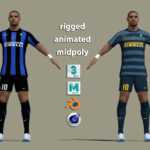 T-Pose Rigged Adriano Leite Inter Milan 2006