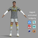 T-Pose Rigged Dusan Vlahovic Juventus 24-25