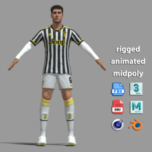 T-Pose Rigged Dusan Vlahovic Juventus 24-25