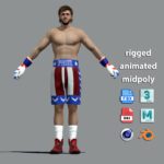 T-Pose Rigged Logan Paul boxing