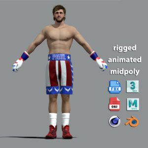 T-Pose Rigged Logan Paul boxing