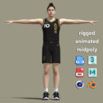 T-Pose Rigged Kelsey Plum Las Vegas Aces
