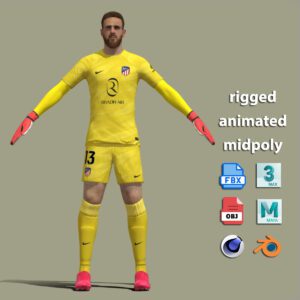 T-Pose Rigged Jan Oblak Atletico Madrid 24-25